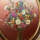 Tableau bouquet de fleurs signé Magda Verschaeve