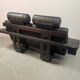 Black Leather Ake Fribytter “Kroken” Two-Seater Sofa for Nelo Möbel. Sweden