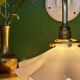 Vintage white opaline lampshade wall light