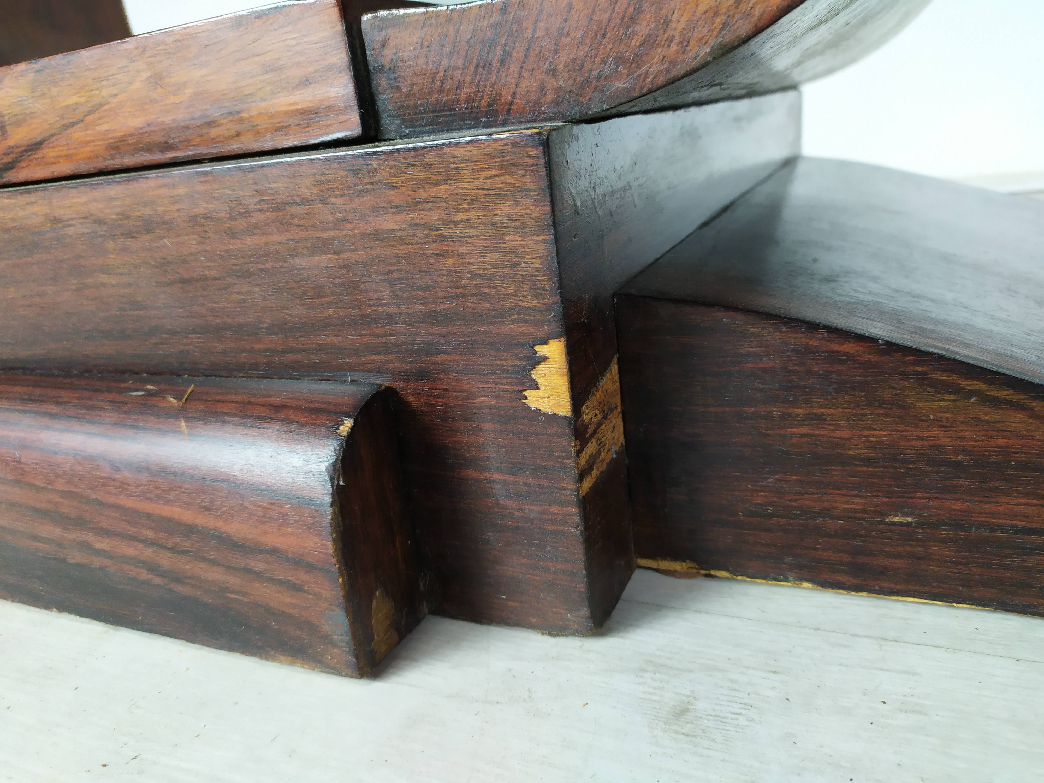 Table berceau art déco palissandre