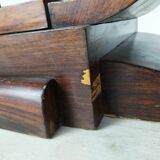 Rosewood art deco cradle table