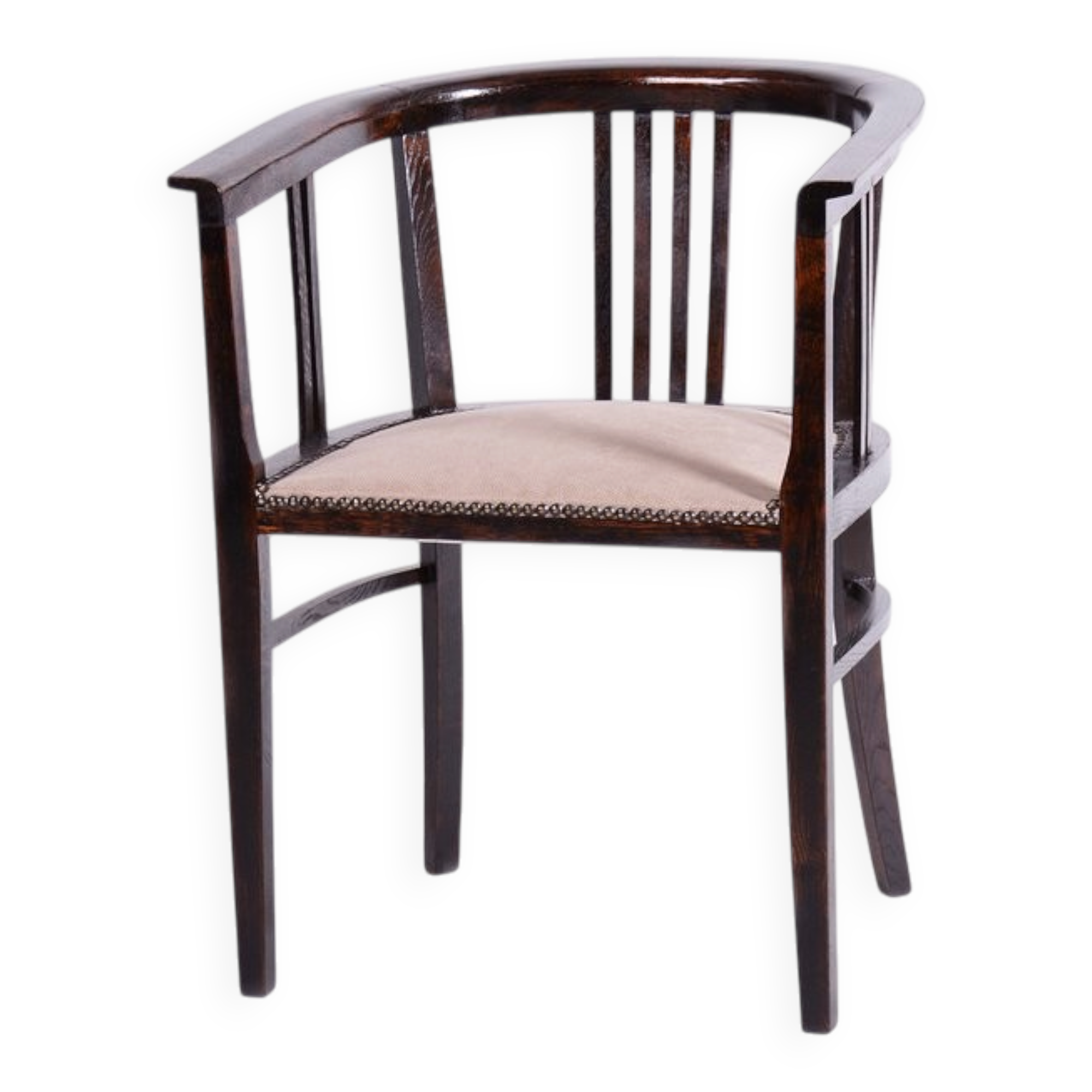 Fauteuil Art Déco en chêne, tchèque, années 1920