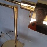 Lampe de bureau liseuse en laiton design vintage ep 1970