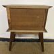 Bedside table with crossbars, vintage compass legs