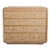 Vintage rattan chest of drawers