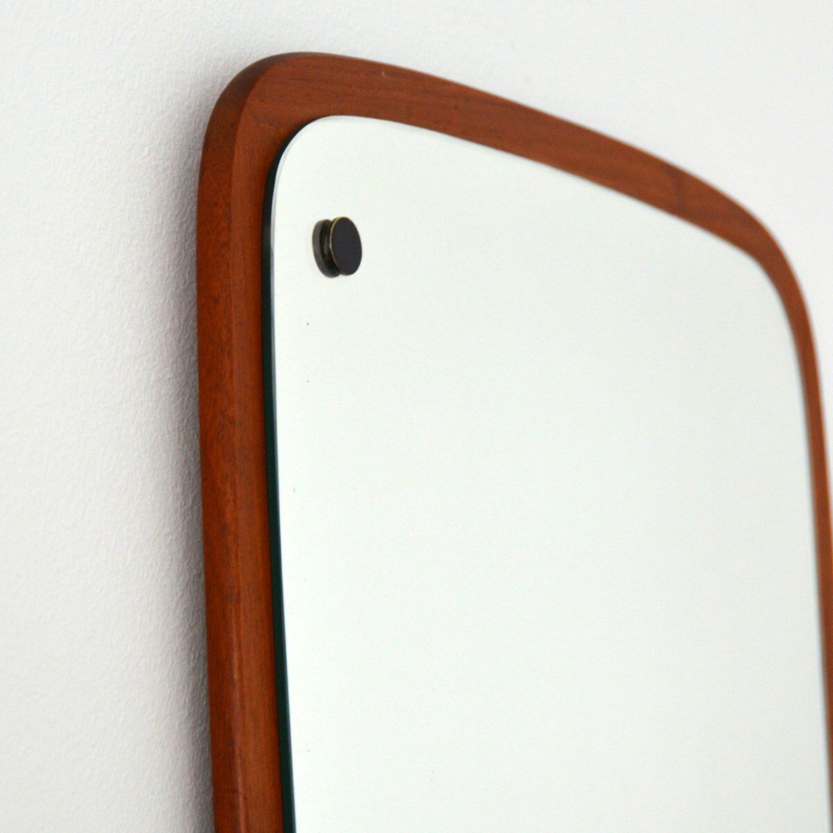 Scandinavian free-form teak mirror 1960s