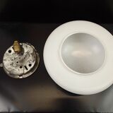 Opaline-style round glass ceiling light