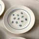 Set of 6 flat plates Badonviller in semi-porcelain – Flora design