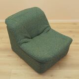 Green armchair, Italian design, 1970s, made in Italy