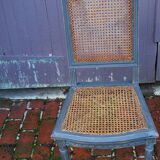Duo of vintage chairs patinated