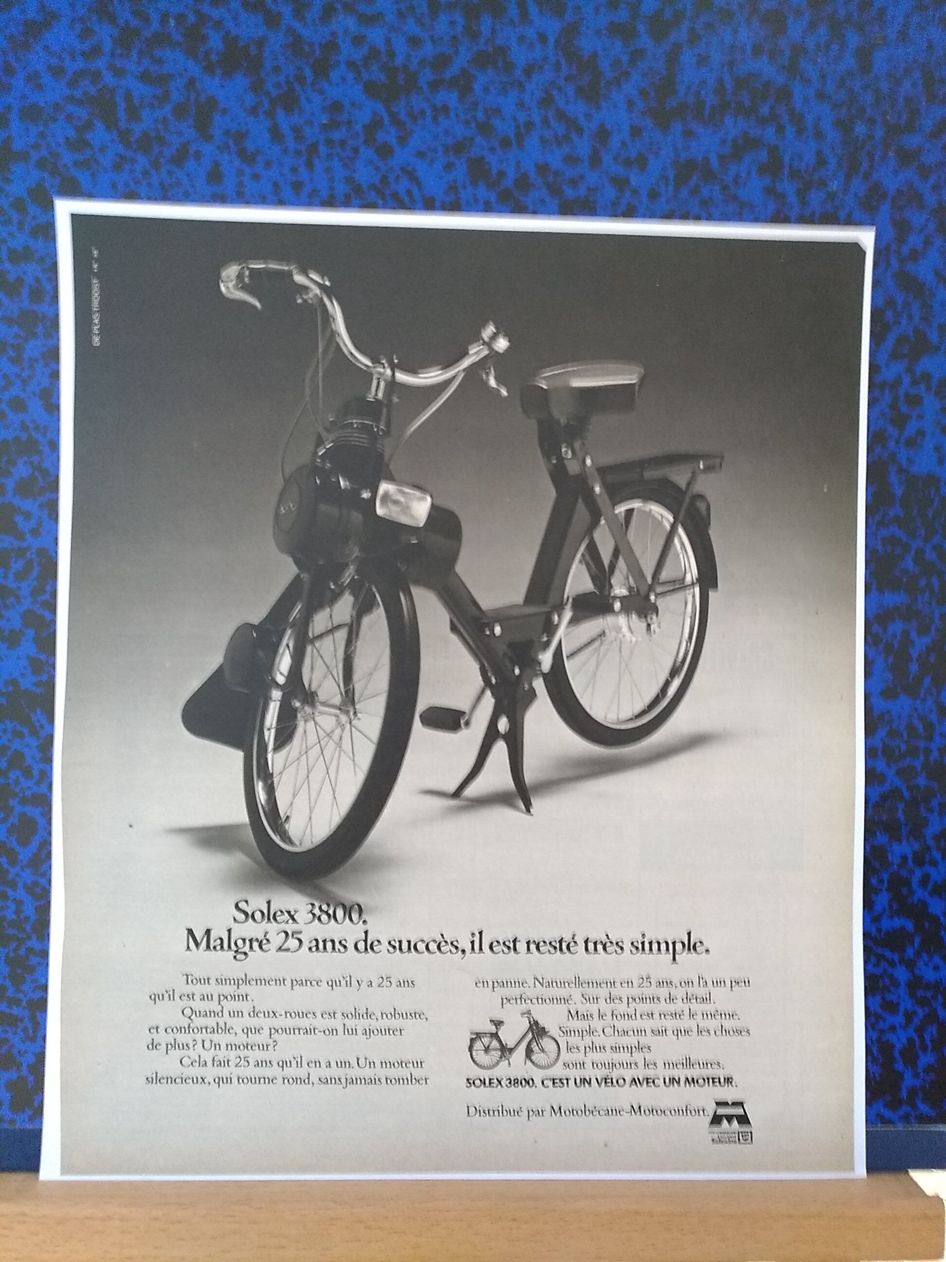 A Solex 3800 paper advertisement from a period magazine