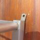 aluminium entrance coat rack, hooks, vintage, industrial