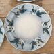Rare dessert plates Terre de Fer Choisy le Roi, birds.