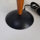 Lampe à poser champignon chrome et bois