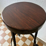 Brutalist wrought iron tripod stool from the 60s