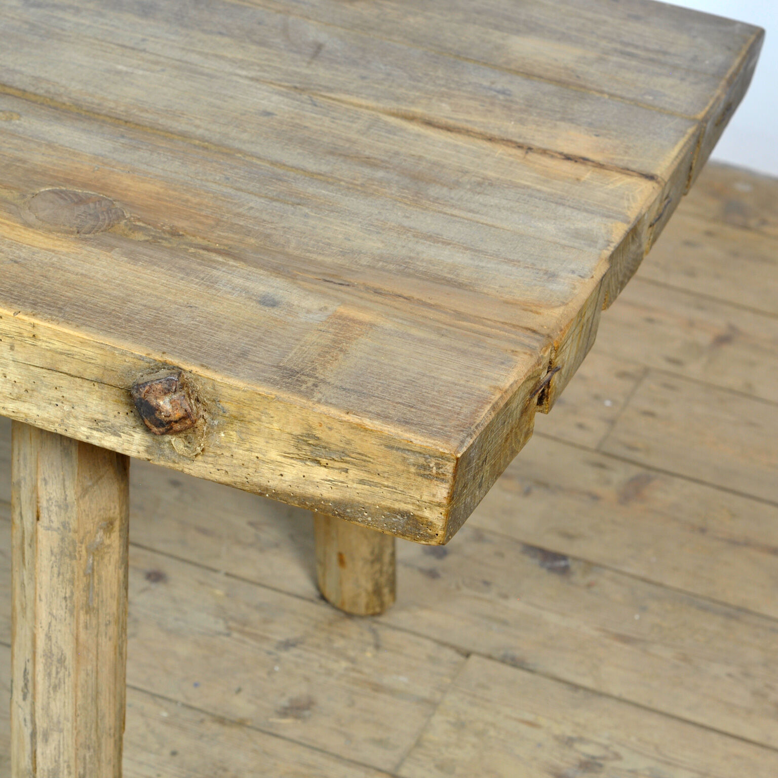 Vintage oak butcher's farmtable, 1930s