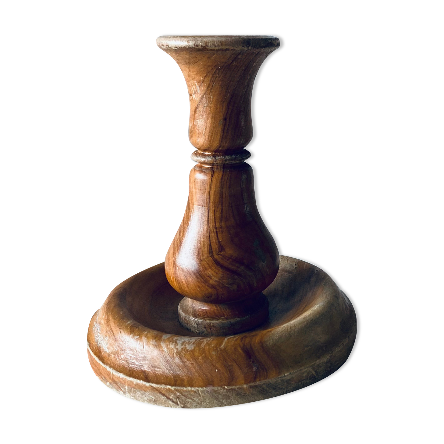 Bougeoir ancien en bois