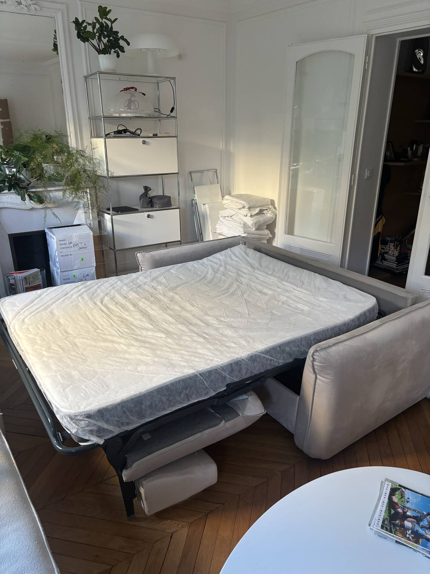 Beige velvet convertible sofa bed sia coco