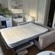 Beige velvet convertible sofa bed sia coco