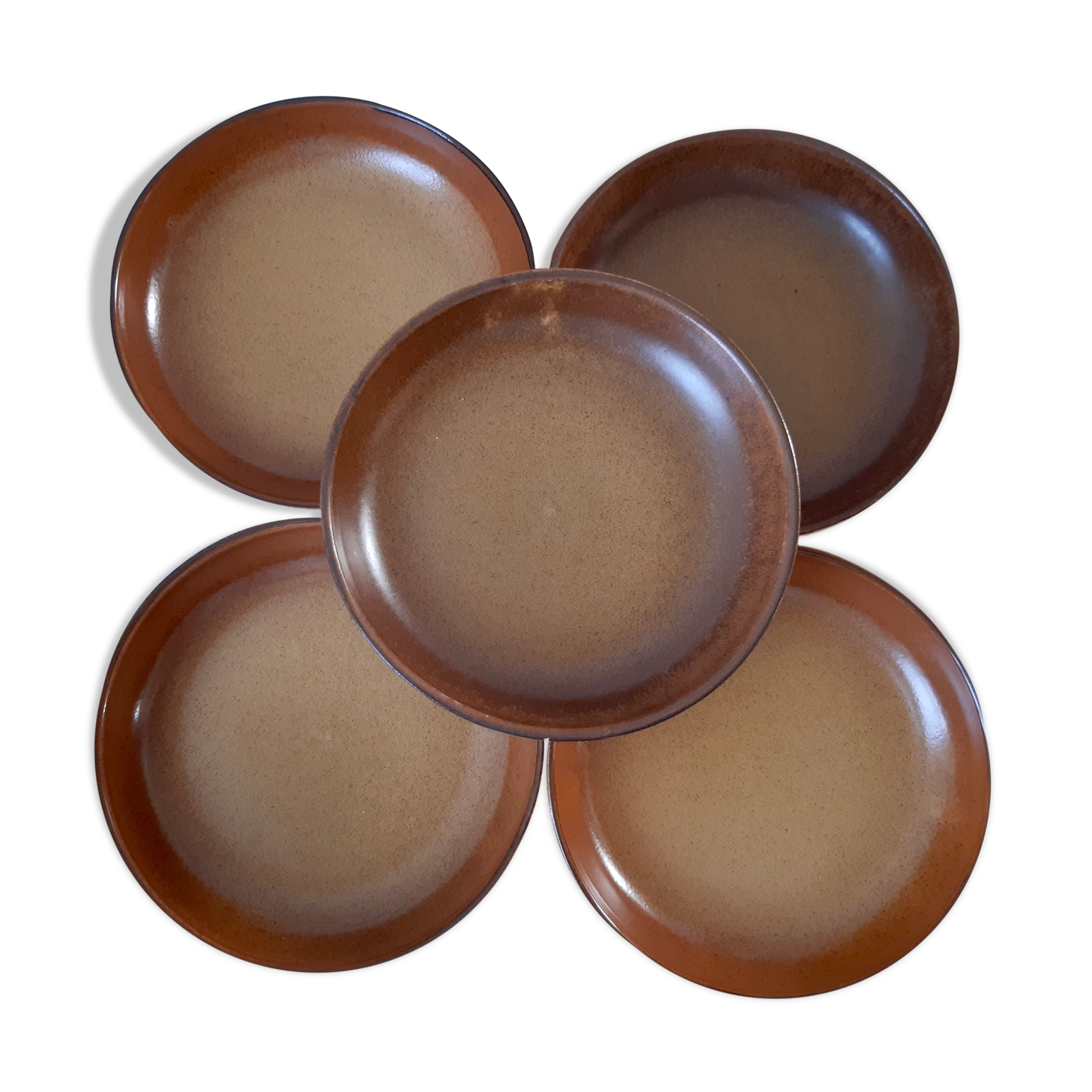 Lot of 5 hollow sandstone plates