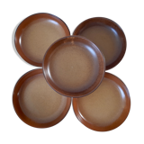 Lot de 5 assiettes creuses en grès