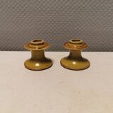 A set of ceramic candlesticks by L.Hjort Denmark 1970s.