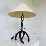 Brutalist 1950s "chain" table lamp