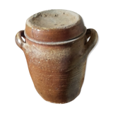 Terracota lid two handles pot