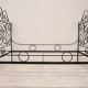 Antique wrought iron double bed, Italy 19th century