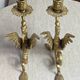 Paire de bougeoirs chimères en bronze