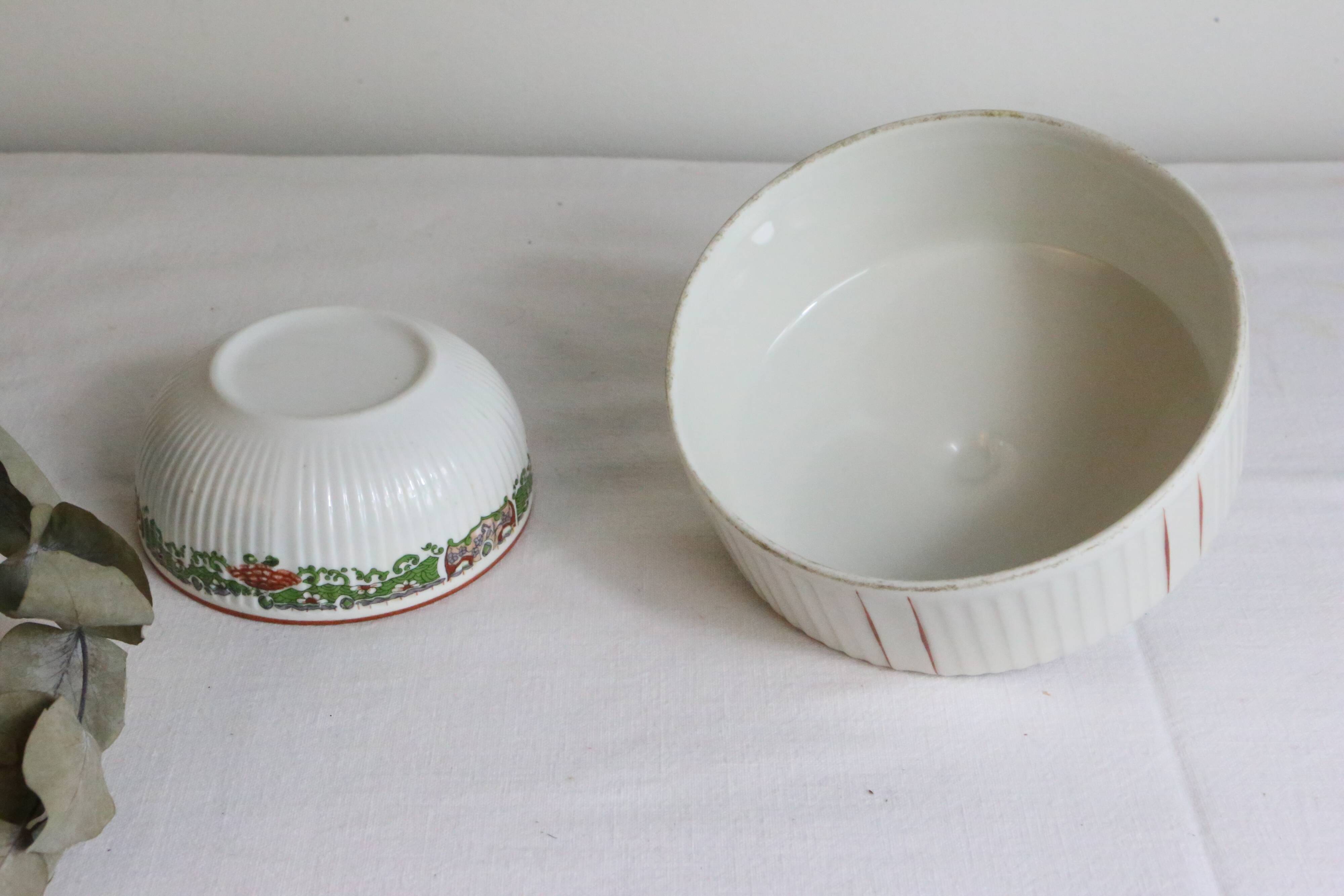 Butter maker in anvcian porcelain, vintage, France