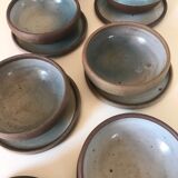 Vintage ceramic sandstone cups and cups Roger Jacques