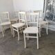 Set de 6 chaises bistrot vintages blanches