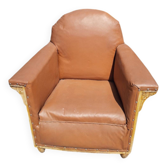 Fauteuil Art déco en skaï