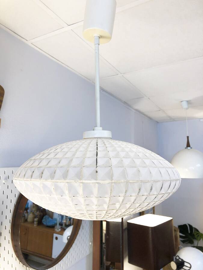 Faceted opaline pendant, circa 1960