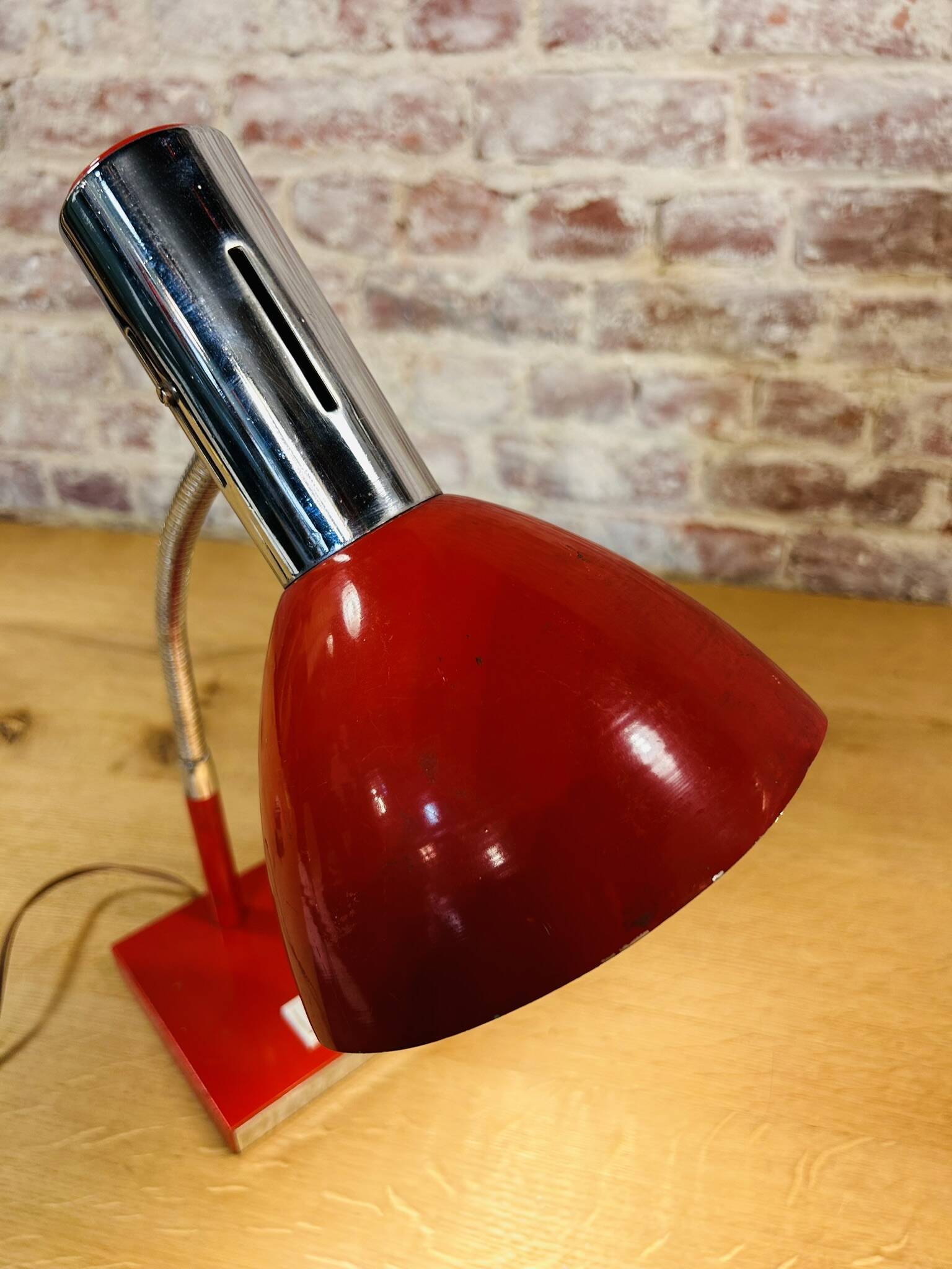 Vintage red desk lamp