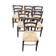 6 straw bistro chairs