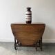 Antique Oak Drop Leaf Gate-leg Table with Barley Twist Legs