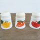 Trio of opaline salt shakers
