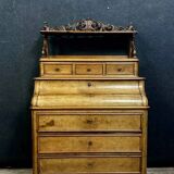 Louis Philippe period stepped chest of drawers in light wood circa 1830