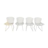 Lot of 4 Wire chairs by Harry Bertoia for Knoll