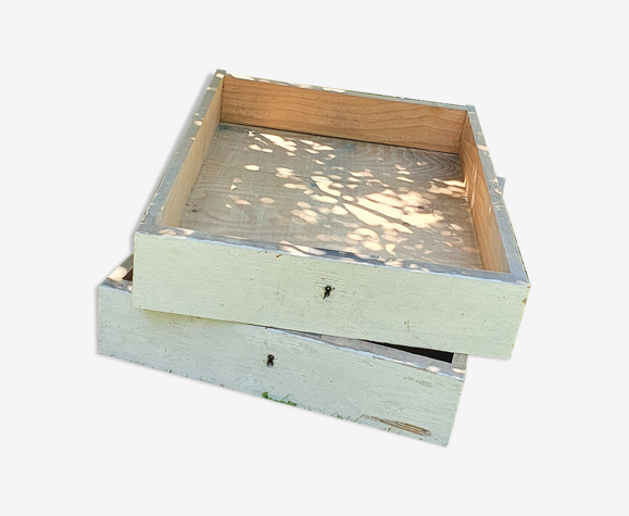 Paire de tiroirs bois