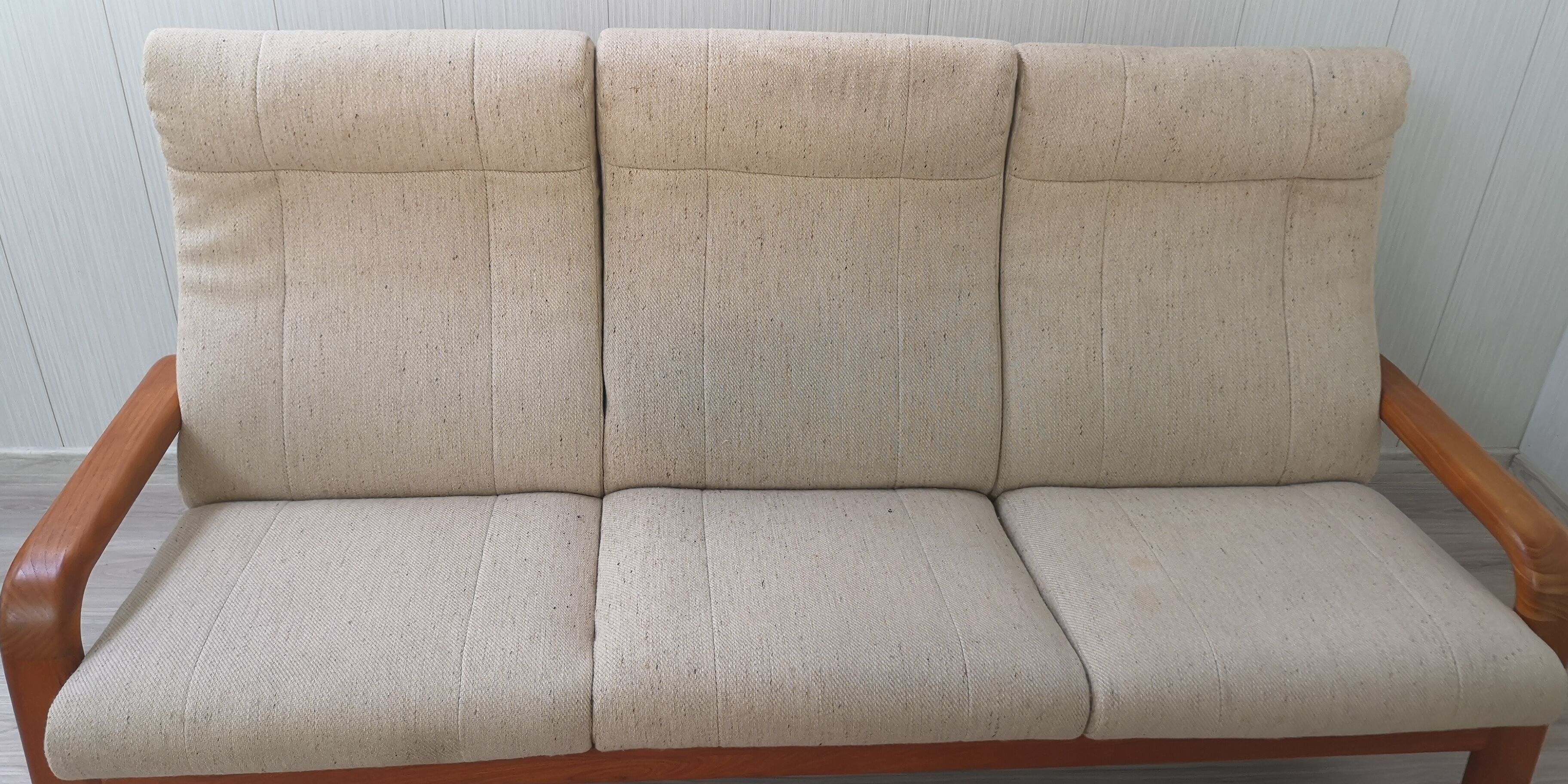 Mid- century three-seater danish teak sofa