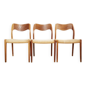 3 chaises No.71 de niels - moller