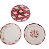 Set of 3 plates Sarreguemines, Lunéville and Moulin des Loups