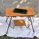 Small table, vintage Scandinavian TV unit in metal and wood, renovated.
