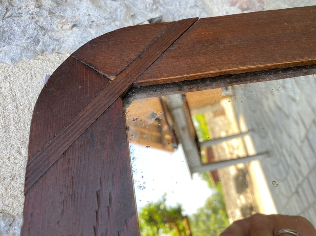 Wooden mirror 51x36cm