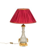 Lamp in bronze and celadon porcelain, circa 1880