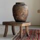Average suspension flat wavy leaf in teak flower stripes D:40