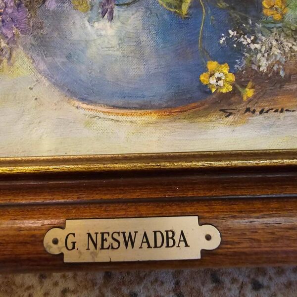 Huile de toile bouquet